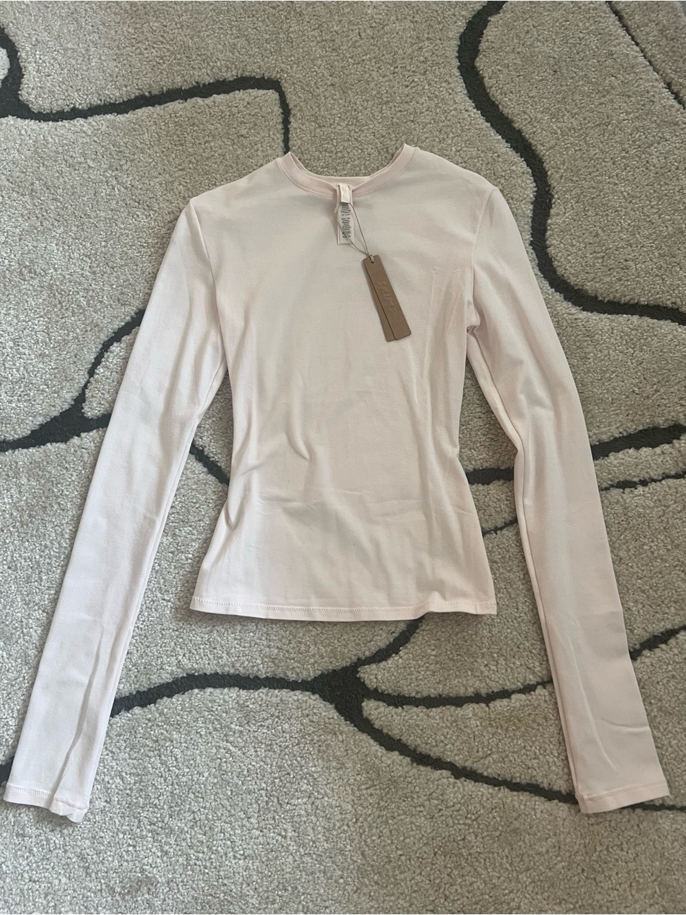 Skims cotton jersey top in barely pink